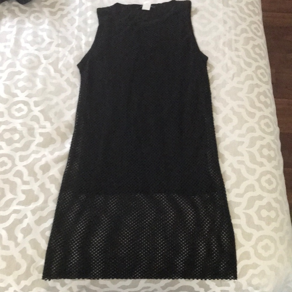 Black mesh coverup - size small